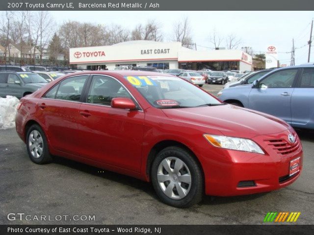 2007 Toyota Camry LE in Barcelona Red Metallic