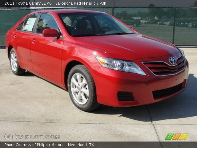 2011 Toyota Camry LE V6 in Barcelona Red Metallic