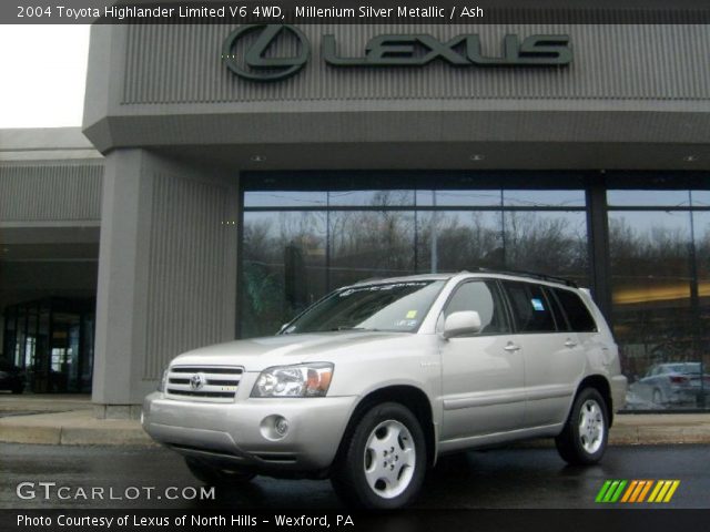 2004 Toyota Highlander Limited V6 4WD in Millenium Silver Metallic