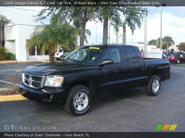 2008 Dodge Dakota SLT Crew Cab 4x4 in Brilliant Black