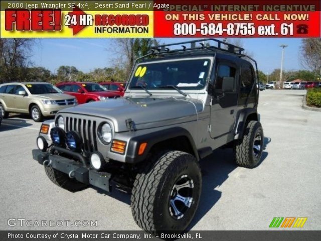 2000 Jeep Wrangler SE 4x4 in Desert Sand Pearl
