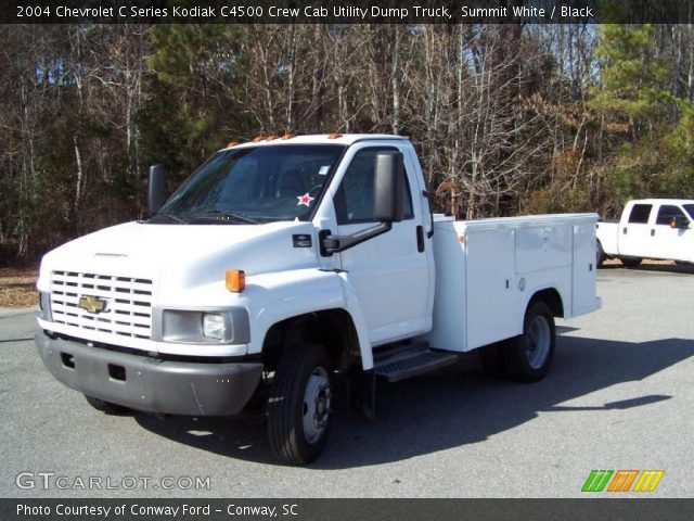 2004 Chevrolet C Series Kodiak C4500 Crew Cab Utility Dump Truck in Summit White