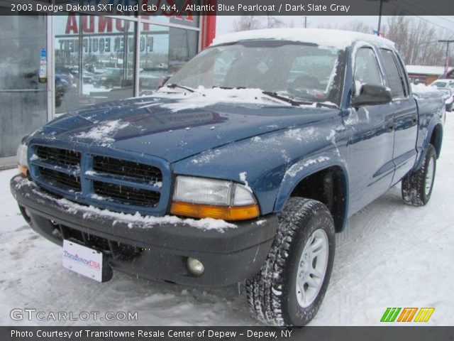 2003 Dodge Dakota SXT Quad Cab 4x4 in Atlantic Blue Pearlcoat