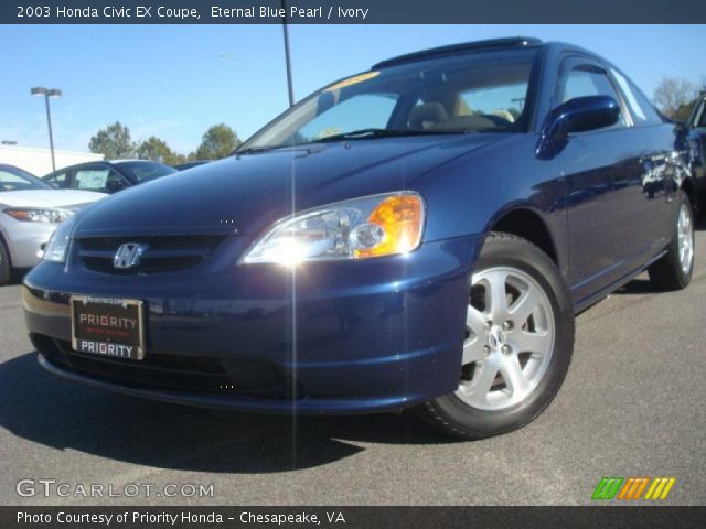 2003 Honda Civic EX Coupe in Eternal Blue Pearl