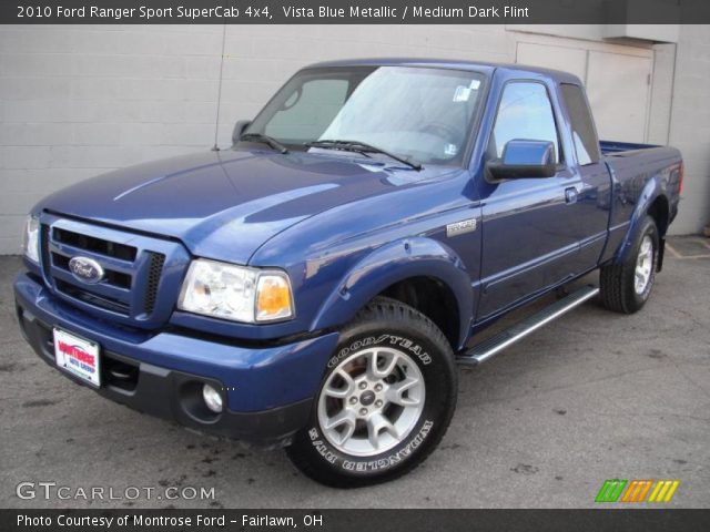 2010 Ford Ranger Sport SuperCab 4x4 in Vista Blue Metallic