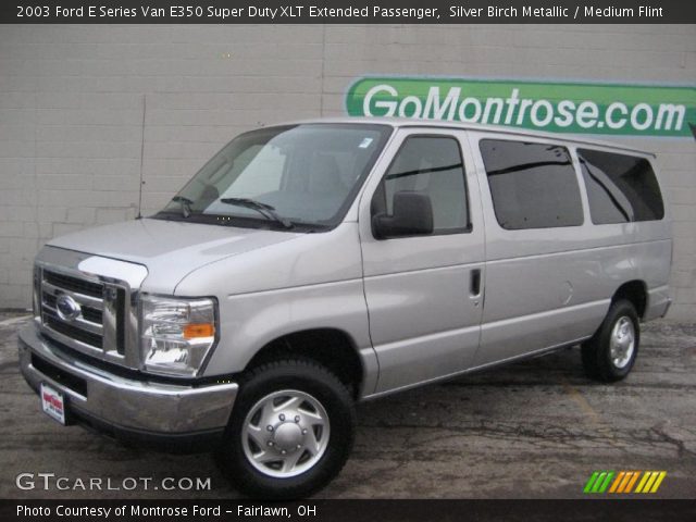 2003 Ford E Series Van E350 Super Duty XLT Extended Passenger in Silver Birch Metallic