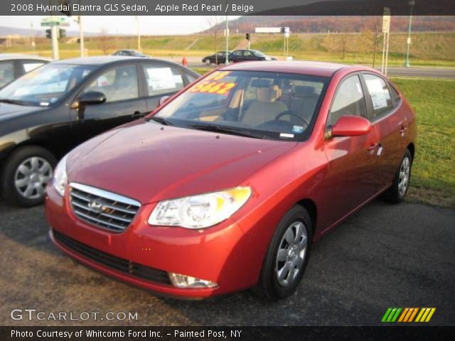 2008 Hyundai Elantra GLS Sedan in Apple Red Pearl