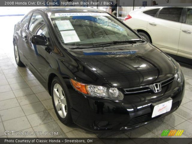 2008 Honda Civic EX-L Coupe in Nighthawk Black Pearl
