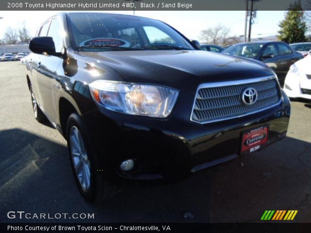 2008 Toyota Highlander Hybrid Limited 4WD in Black