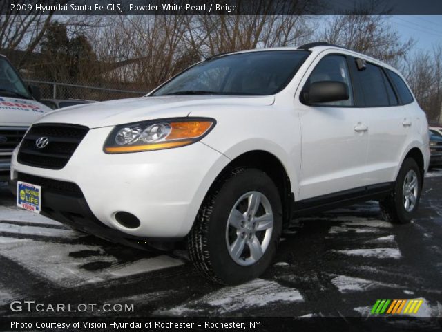 2009 Hyundai Santa Fe GLS in Powder White Pearl