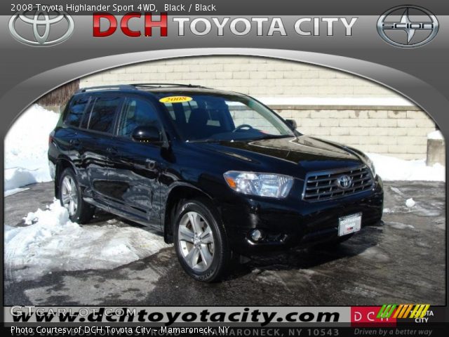2008 Toyota Highlander Sport 4WD in Black