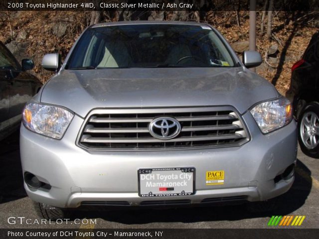 2008 Toyota Highlander 4WD in Classic Silver Metallic