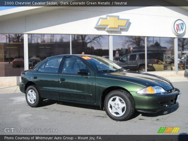 2000 Chevrolet Cavalier Sedan in Dark Colorado Green Metallic