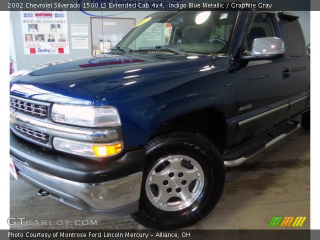 2002 Chevrolet Silverado 1500 LS Extended Cab 4x4 in Indigo Blue Metallic