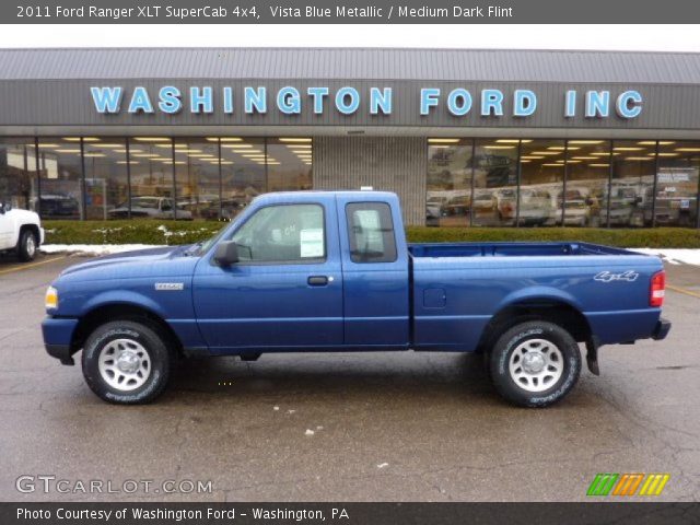 2011 Ford Ranger XLT SuperCab 4x4 in Vista Blue Metallic