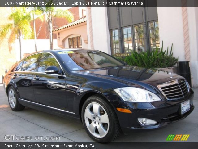 2007 Mercedes-Benz S 550 Sedan in Capri Blue Metallic