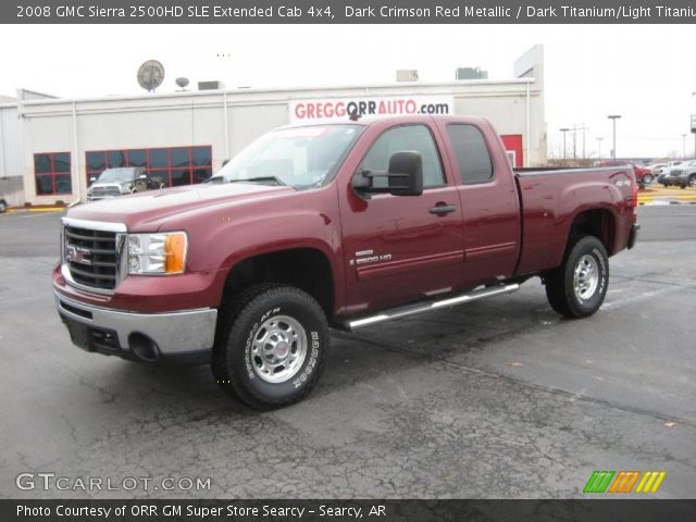 2008 GMC Sierra 2500HD SLE Extended Cab 4x4 in Dark Crimson Red Metallic