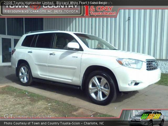 2008 Toyota Highlander Limited in Blizzard White Pearl