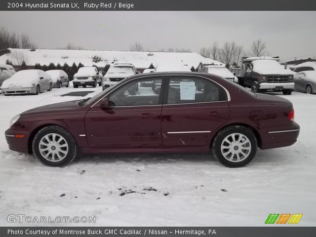 2004 Hyundai Sonata LX in Ruby Red