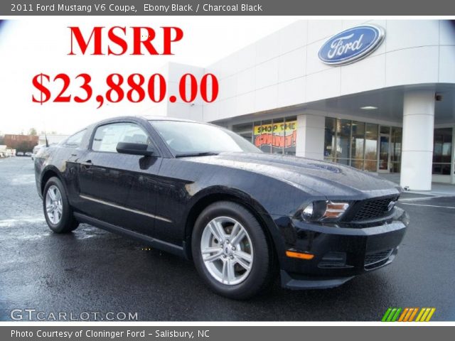 2011 Ford Mustang V6 Coupe in Ebony Black