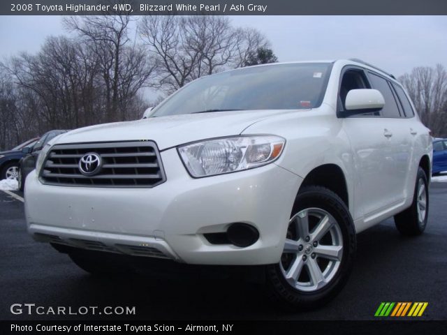 2008 Toyota Highlander 4WD in Blizzard White Pearl