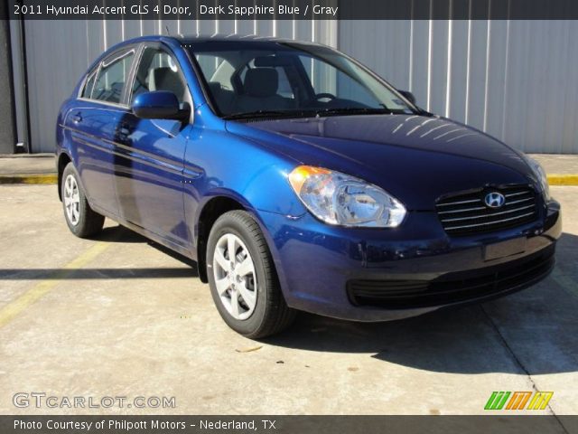 2011 Hyundai Accent GLS 4 Door in Dark Sapphire Blue