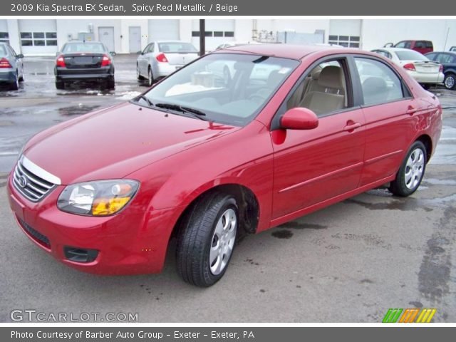 2009 Kia Spectra EX Sedan in Spicy Red Metallic