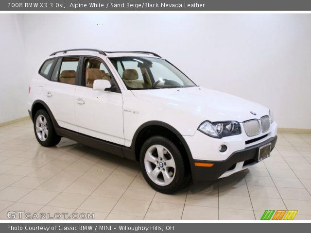 2008 BMW X3 3.0si in Alpine White