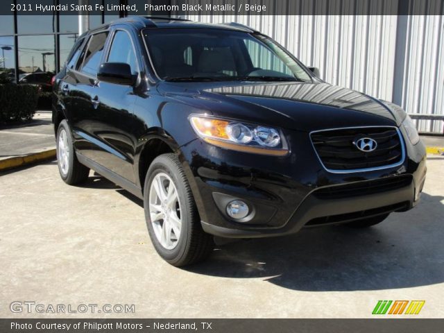 2011 Hyundai Santa Fe Limited in Phantom Black Metallic