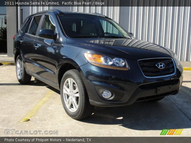 2011 Hyundai Santa Fe Limited in Pacific Blue Pearl