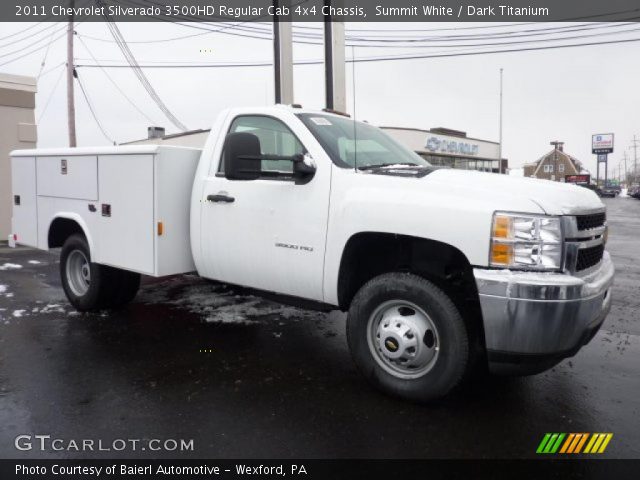 2011 Chevrolet Silverado 3500HD Regular Cab 4x4 Chassis in Summit White