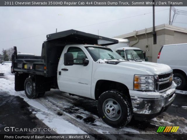 2011 Chevrolet Silverado 3500HD Regular Cab 4x4 Chassis Dump Truck in Summit White
