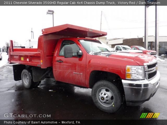 2011 Chevrolet Silverado 3500HD Regular Cab 4x4 Chassis Dump Truck in Victory Red