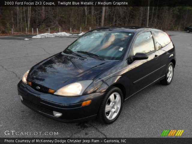 2003 Ford Focus ZX3 Coupe in Twilight Blue Metallic