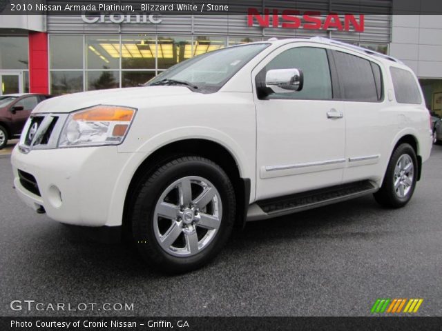 2010 Nissan Armada Platinum in Blizzard White