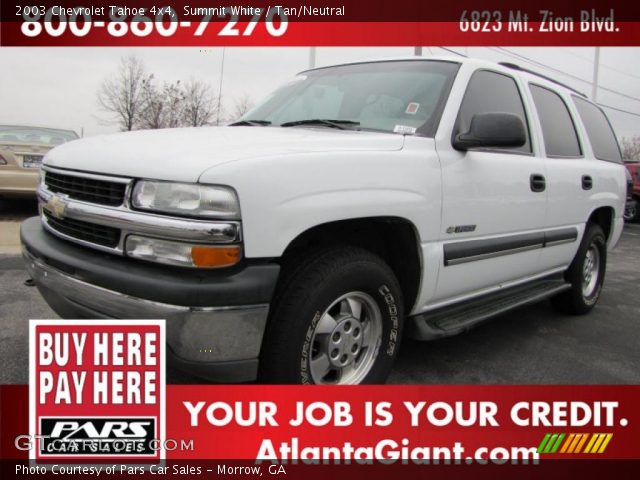 2003 Chevrolet Tahoe 4x4 in Summit White