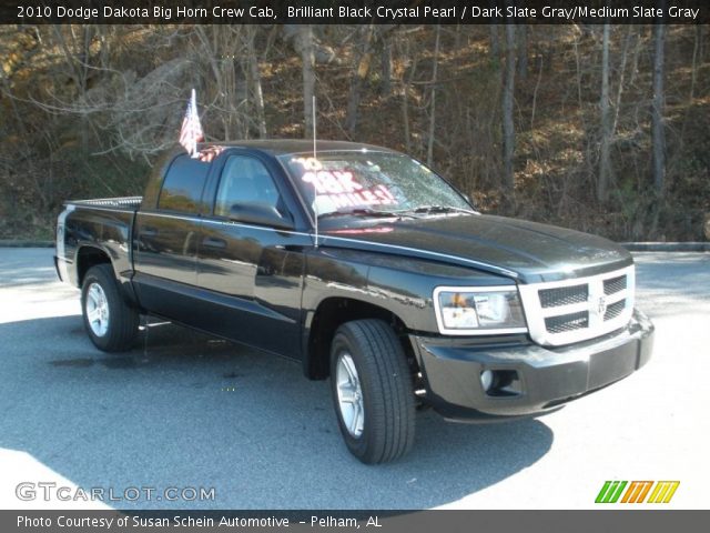 2010 Dodge Dakota Big Horn Crew Cab in Brilliant Black Crystal Pearl