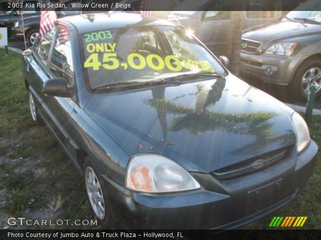 2003 Kia Rio Sedan in Willow Green