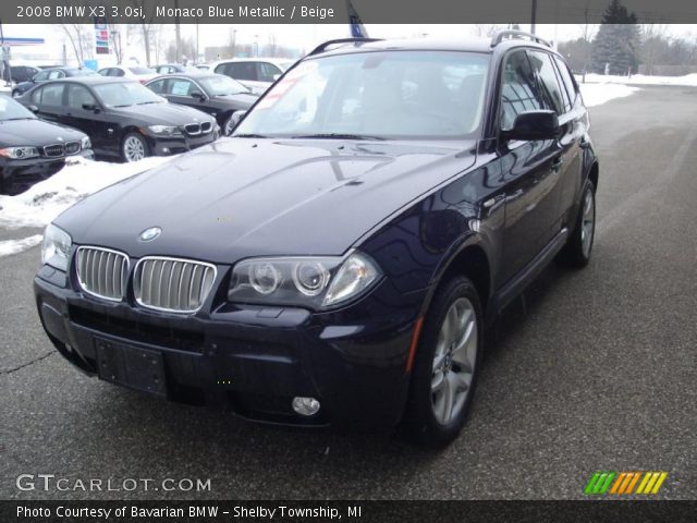 2008 BMW X3 3.0si in Monaco Blue Metallic