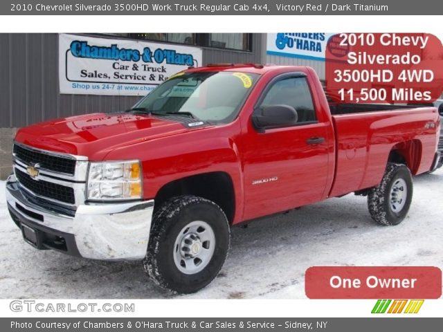 2010 Chevrolet Silverado 3500HD Work Truck Regular Cab 4x4 in Victory Red