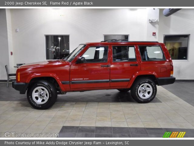 2000 Jeep Cherokee SE in Flame Red