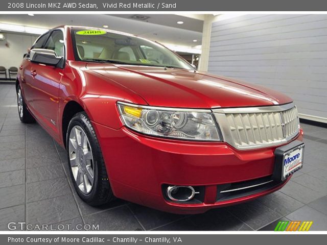 2008 Lincoln MKZ AWD Sedan in Vivid Red Metallic