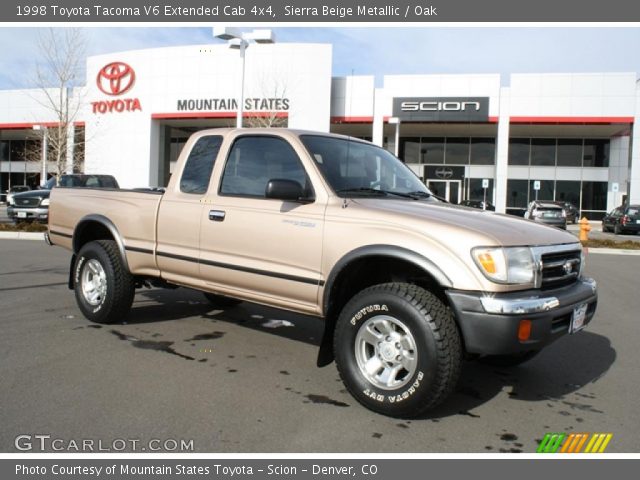 1998 Toyota Tacoma V6 Extended Cab 4x4 in Sierra Beige Metallic