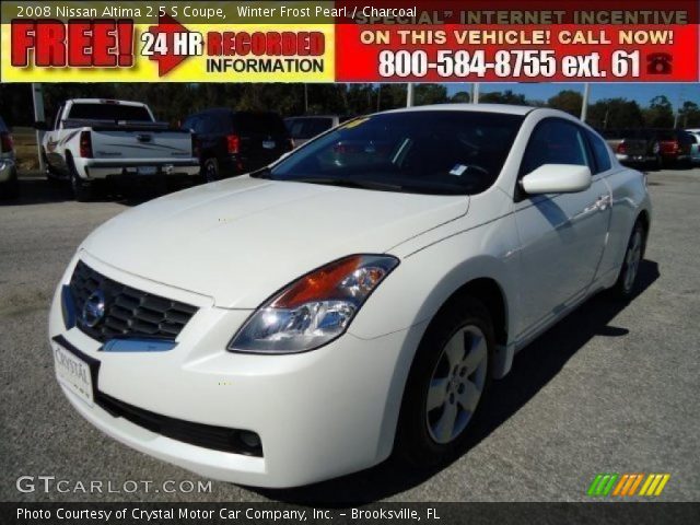 2008 Nissan Altima 2.5 S Coupe in Winter Frost Pearl