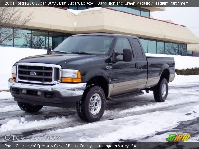 2001 Ford F350 Super Duty Lariat SuperCab 4x4 in Dark Highland Green Metallic
