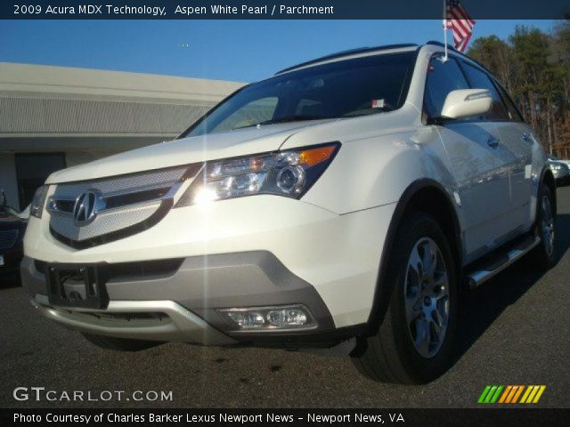2009 Acura MDX Technology in Aspen White Pearl