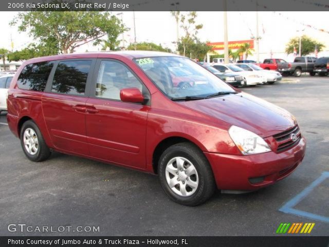 2006 Kia Sedona LX in Claret Red