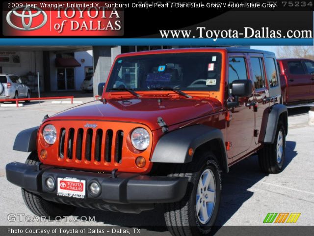 2009 Jeep Wrangler Unlimited X in Sunburst Orange Pearl