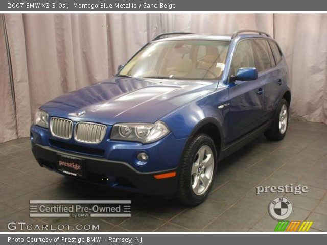 2007 BMW X3 3.0si in Montego Blue Metallic