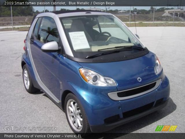 2009 Smart fortwo passion cabriolet in Blue Metallic